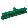 16 in Sweep Face Broom Head, Medium, Synthetic, Green