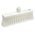 12 in Sweep Face Broom Head, Stiff, Synthetic, White