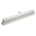 24 in Sweep Face Broom Head, Soft/Stiff Combination, Synthetic, White