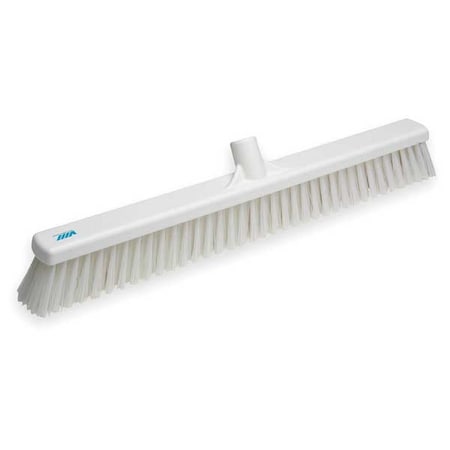 24 in Sweep Face Broom Head, Soft/Stiff Combination, Synthetic, White