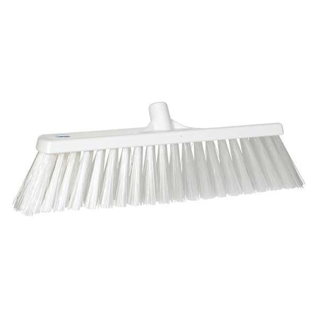 2 1/2 x 19 in Sweep Face Broom Head, Stiff, Synthetic, White