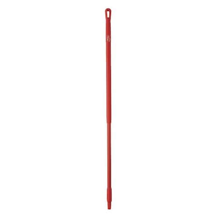 51" Color Coded Handle, 1 1/4 in Dia, Red, Fiberglass