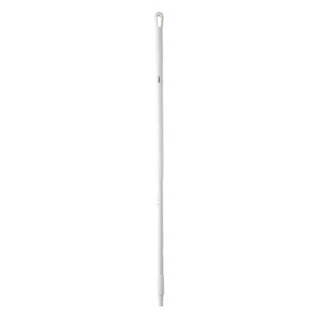 51" Color Coded Handle, 1 1/4 in Dia, White, Fiberglass