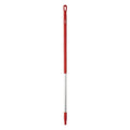 51" Color Coded Handle, 1 1/4 in Dia, Red, Aluminum