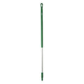 51" Color Coded Handle, 1 1/4 in Dia, Green, Aluminum