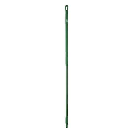 59" Color Coded Handle, 1 1/4 in Dia, Green, Fiberglass
