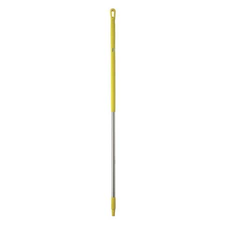 59" Color Coded Handle, 1 1/4 in Dia, Yellow, Aluminum