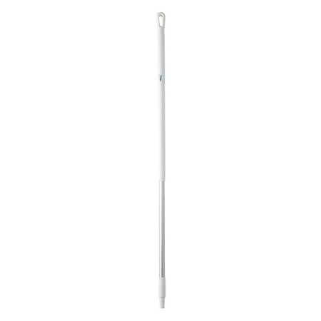 51" Color Coded Handle, 1 1/4 in Dia, White, Aluminum