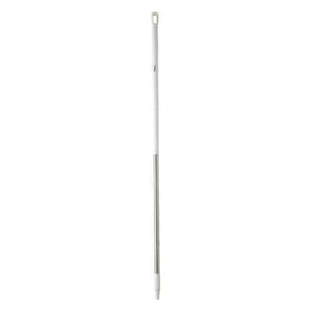 59" Color Coded Handle, 1 1/4 in Dia, White, Aluminum