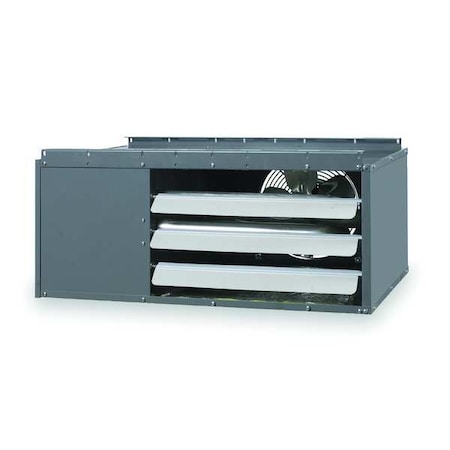 Gas Wall and Ceiling Unit Heater, NG/LP, 60,000, 740 cfm, Direct, Propeller, 1/2 in