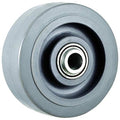 3 in. Dia, 1-1/4 in. W, Nonmarking Rubber Tread on Plastic Core Wheel, 200 lbs. Load Rating