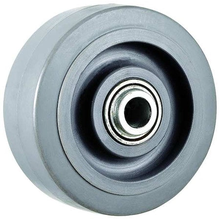 3 in. Dia, 1-1/4 in. W, Nonmarking Rubber Tread on Plastic Core Wheel, 200 lbs. Load Rating
