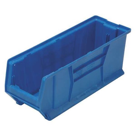 Storage Bin, Polypropylene/Polyethylene, Blue, 9 in H, 8 1/4 in W, 23 7/8 in L