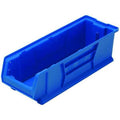 Storage Bin, Polypropylene/Polyethylene, Blue, 7 in H, 8 1/4 in W, 23 7/8 in L