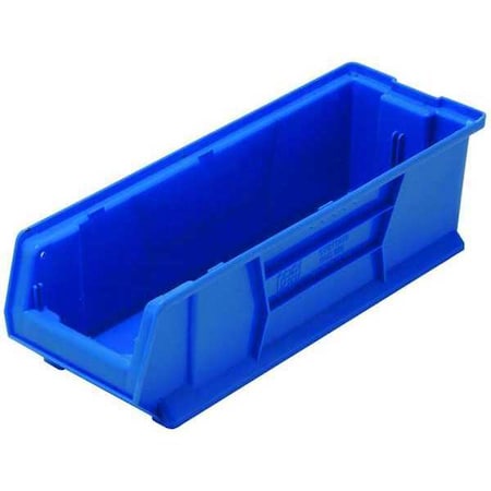 Storage Bin, Polypropylene/Polyethylene, Blue, 7 in H, 8 1/4 in W, 23 7/8 in L