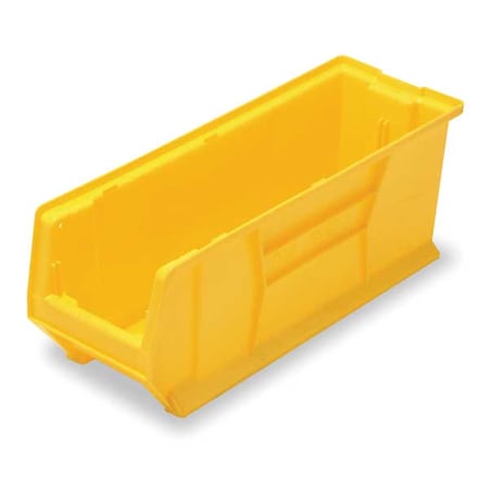Storage Bin, Polypropylene/Polyethylene, Yellow, 9 in H, 8 1/4 in W, 23 7/8 in L