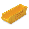Storage Bin, Polypropylene/Polyethylene, Yellow, 7 in H, 8 1/4 in W, 23 7/8 in L