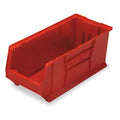 Storage Bin, Polypropylene/Polyethylene, Red