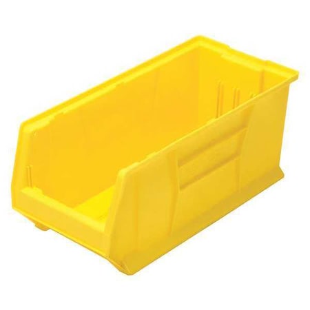 Storage Bin, Polypropylene/Polyethylene, Yellow, 10 in H, 11 in W, 23 7/8 in L