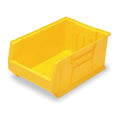 Storage Bin, Polypropylene/Polyethylene, Yellow, 11 in H, 16 1/2 in W, 23 7/8 in L