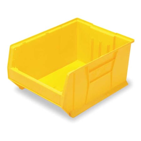 Storage Bin, Polypropylene/Polyethylene, Yellow, 12 in H, 18 1/4 in W, 23 7/8 in L