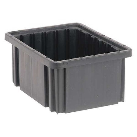 Polypropylene, Divider Box, Black, 10 7/8 in L, 5 in H