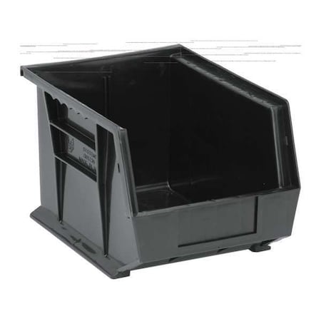 Hang & Stack Storage Bin, Carbon Filled Copolymer Polypropylene, Black, 7 in H, 8 1/4 in W, PK6