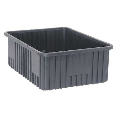 Polypropylene, Divider Box, Black, 22 1/2 in L, 8 in H