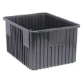 Polypropylene, Divider Box, Black, 22 1/2 in L, 12 in H