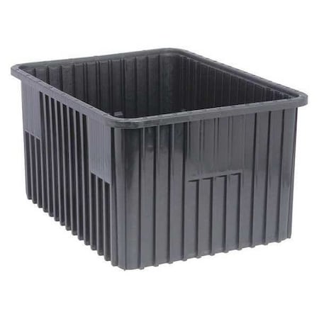 Polypropylene, Divider Box, Black, 22 1/2 in L, 12 in H
