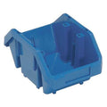 Hang & Stack Storage Bin, Plastic, Blue, 5 in H, 6 5/8 in W, 9 1/2 in L