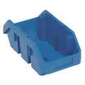 Hang & Stack Storage Bin, Plastic, Blue, 5 in H, 6 5/8 in W, 12 1/2 in L