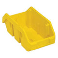 Hang & Stack Storage Bin, Plastic, Yellow, 5 in H, 6 5/8 in W, 12 1/2 in L