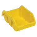 Hang & Stack Storage Bin, Plastic, Yellow, 5 in H, 8 3/8 in W, 12 1/2 in L