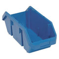 Hang & Stack Storage Bin, Plastic, Blue, 7 in H, 8 3/8 in W, 18 1/2 in L