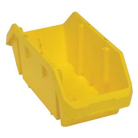 Hang & Stack Storage Bin, Plastic, Yellow, 7 in H, 8 3/8 in W, 18 1/2 in L