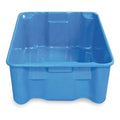 Stack & Nest Storage Container, 3.7 gal, 17-7/8 in L x 10-5/8 in W x 5 in H, Blue