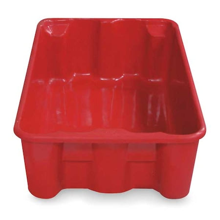 Stack & Nest Storage Container, 6.2 gal, 20-1/2 in L x 12-7/8 in W x 8 in H, Red