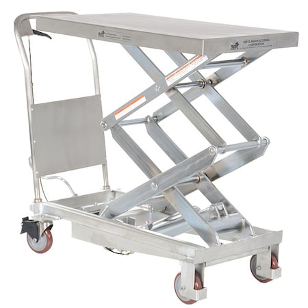 Scissor Lift Table, 800 lb. Cap, 20"W, 35-1/2"L