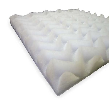 Paint Collector Filter Pad, 20 in x 20 in x 2 in, Polyester, White, 30 PK