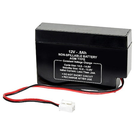 Battery, Sealed Lead Acid, 12V, 0.8Ah, JST