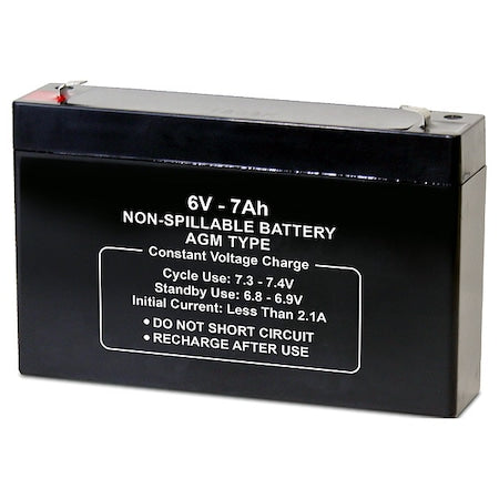 Battery, Sealed Lead Acid, 6V, 7Ah, Faston, Standards: UR