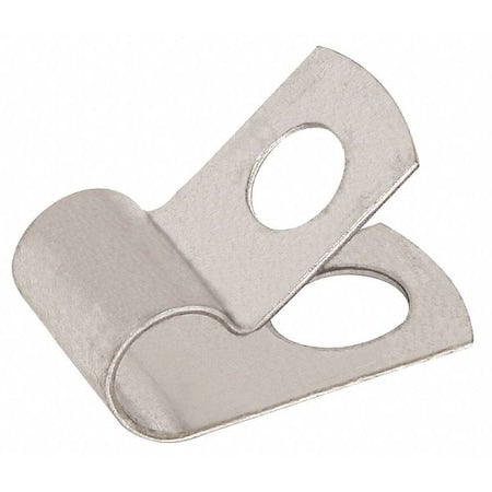 Cable Clamp, Steel, 1-1/2 in Bundle Dia., Natural, 25 PK