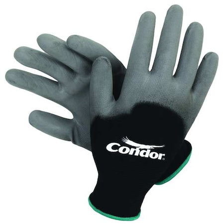 Coated Gloves, Polyurethane, Smooth, 3/4 Dip, 1 Abrasion Level, Gray, 2XL (11) 1 PR