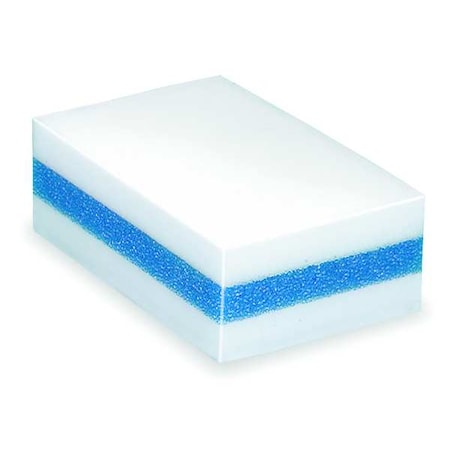 Sponge, 4-11/32"LMelam Foam, Wh/Blu, PK24