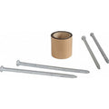 Asphalt Mounting Kit, Steel, 12-1/2" Height, 5-3/8" Length, Gray