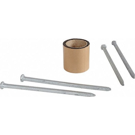 Asphalt Mounting Kit, Steel, 12-1/2" Height, 5-3/8" Length, Gray