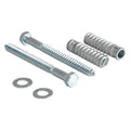 Concrete Mounting Kit, Steel, 6-3/8" Height, 3/4" Length, Silver