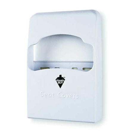 Tough Guy Toilet Seat Cover Dispenser, 1/4 Fold, White