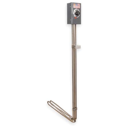 Drum Immersion Heater, 8.3A, Indoor, 55gal